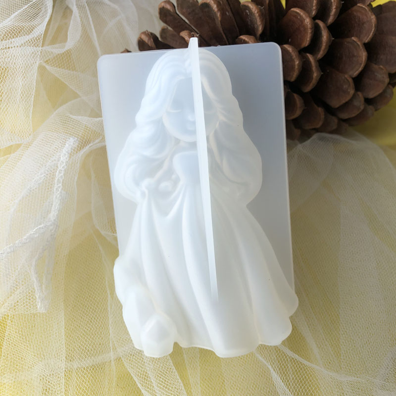 Soap Making Name - 3D Schattige Prinses Siliconen Kaars Schimmel
