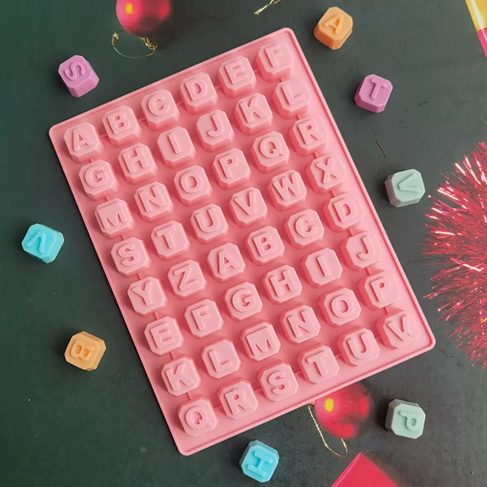 Soap Making Name - 48-letters Enghish alfabet letter siliconen mal