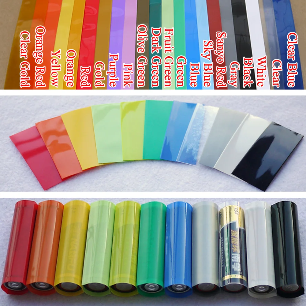 Shrink Wrap Pvc - 25 ~ 500 stks AA/AAA/18650/21700/26650 Batterij