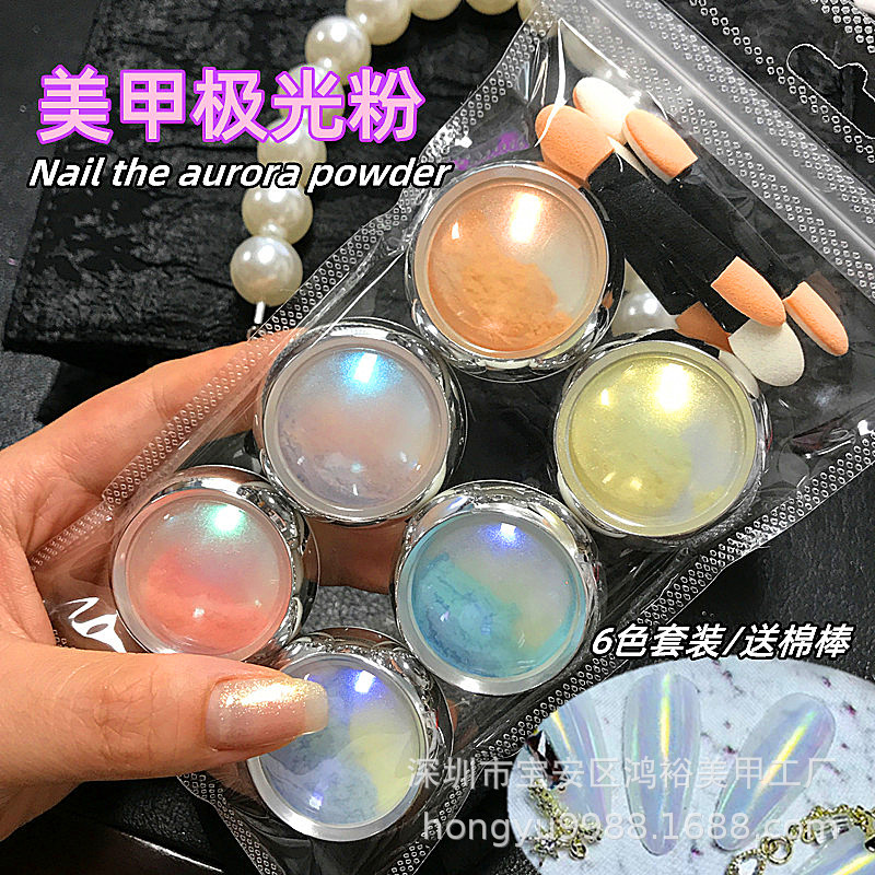 Mica Powder Colorant - Set Aurora Zeemeermin Nagel Poeder Holografische