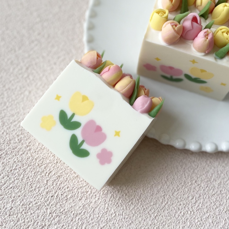 Bloem Tulp Patroon Klei Extrud - Soap Making Hobby recensie en prijs
