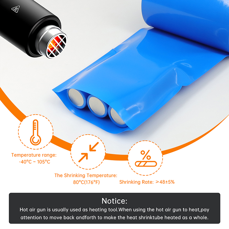 1/5m PVC Krimpkous Blauw Breed - Shrink Wrap Pvc recensie en prijs